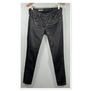 AG Adriano Goldschmied The Legging Ankle Super Skinny Ankle Sz 27R Leather Look
